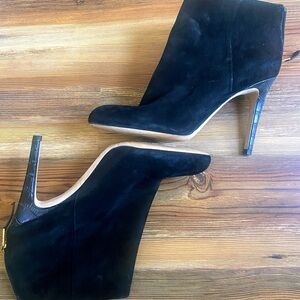 Sam Edelman Black Suede Heeled Boots